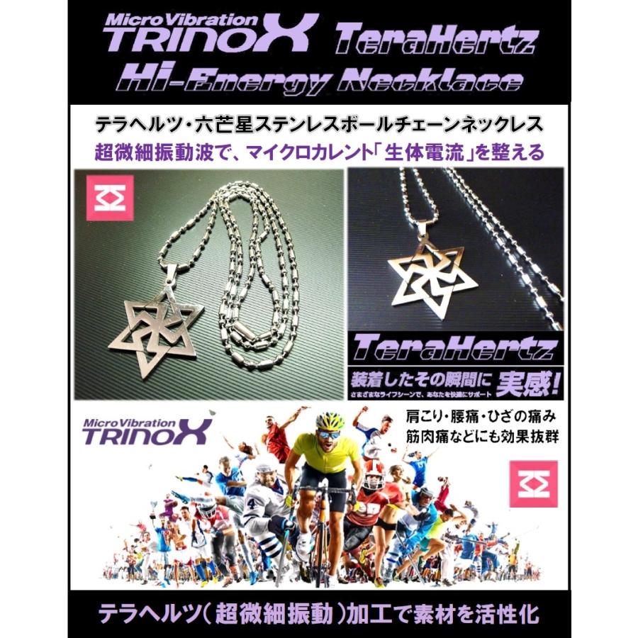 TRINOX テラヘルツ・六芒星ハイエナジーステンチェーンネックレス （テラヘルツシール8枚付き）｜torinox-store｜05