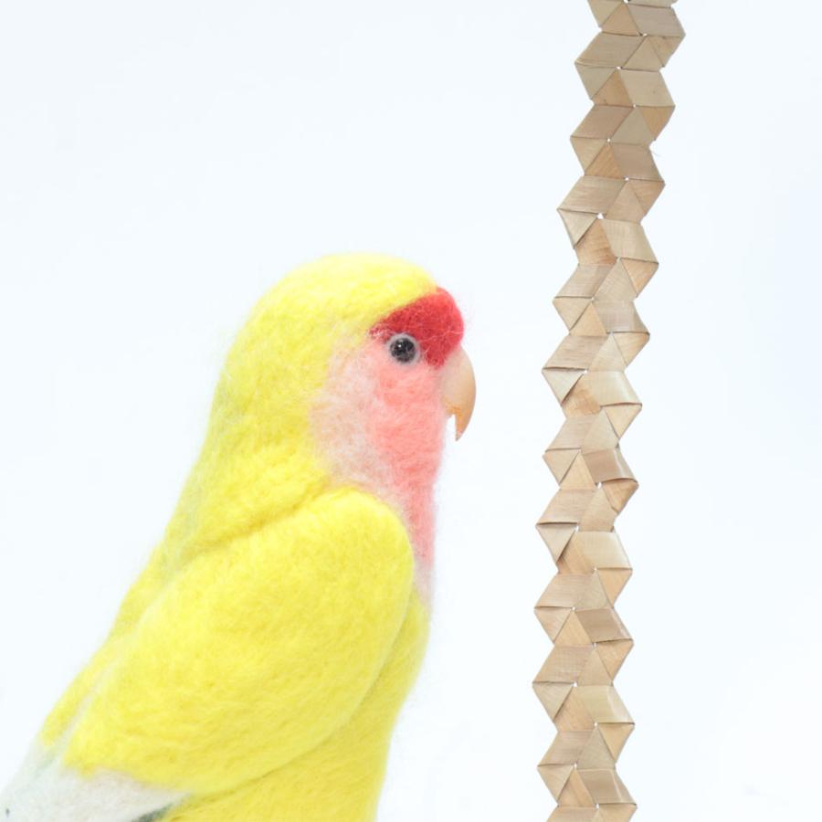 インコのおもちゃ シュレッダーナチュラル ジグザグ 自然素材の