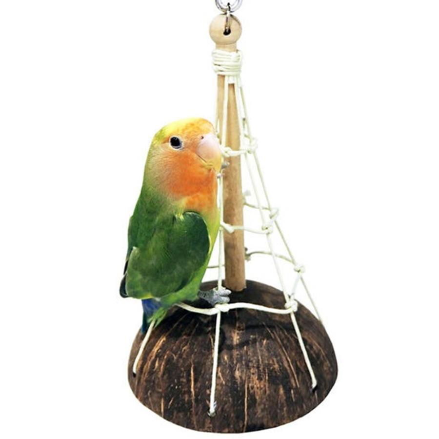 インコのおもちゃ レインボー 空中ジャングルジム 無着色バードトイ