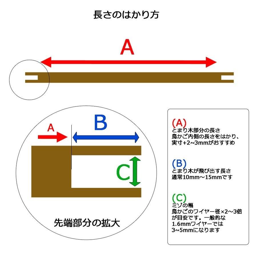 小鳥用　とまり木　オーダーページ オーダーメイド 小鳥カゴのとまり木 サイズ指定OK : とりっぴー小鳥