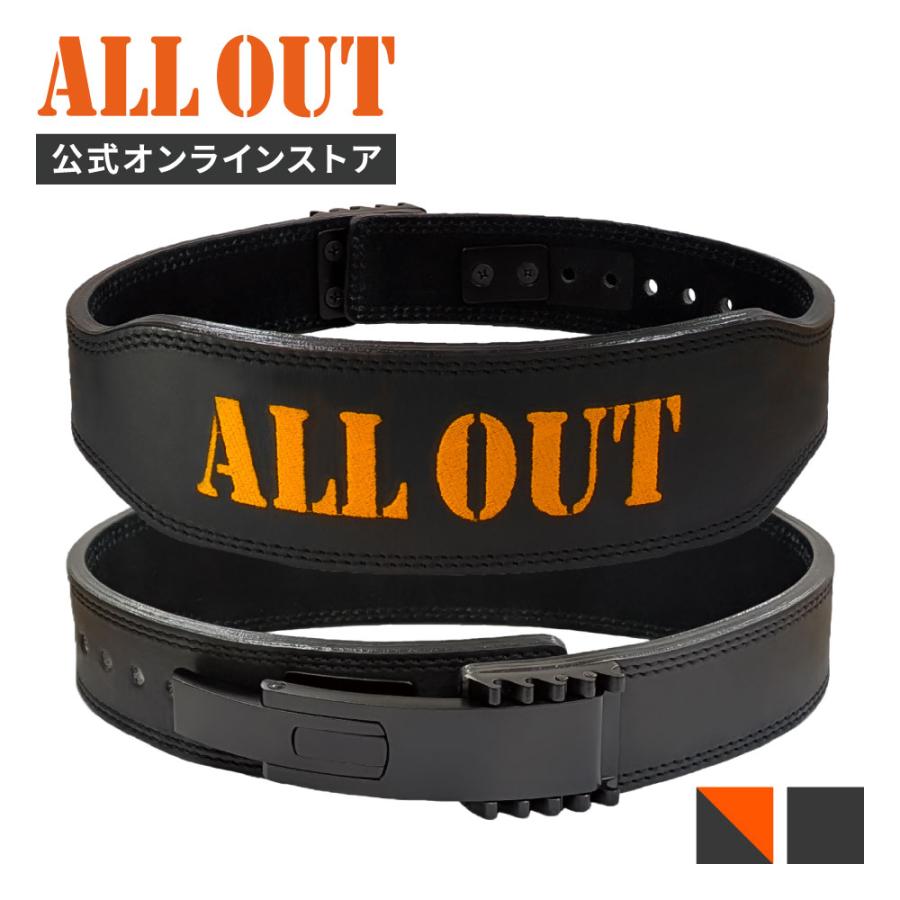 ALLOUT IFBB PRO監修 レバーアクションベルト レバー式 トレーニングベルト 幅10mm 本革 牛革 レザー 高耐久レバー スクワット デッドリフト ベンチプレス | ALL OUT
