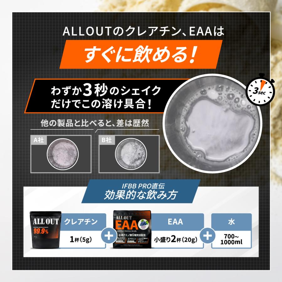 ALLOUT公式 クレアチン サプリ モノハイドレート パウダー 500g creatine monohydrate 高純度99.9% ポイント利用 爆買 |  | 07