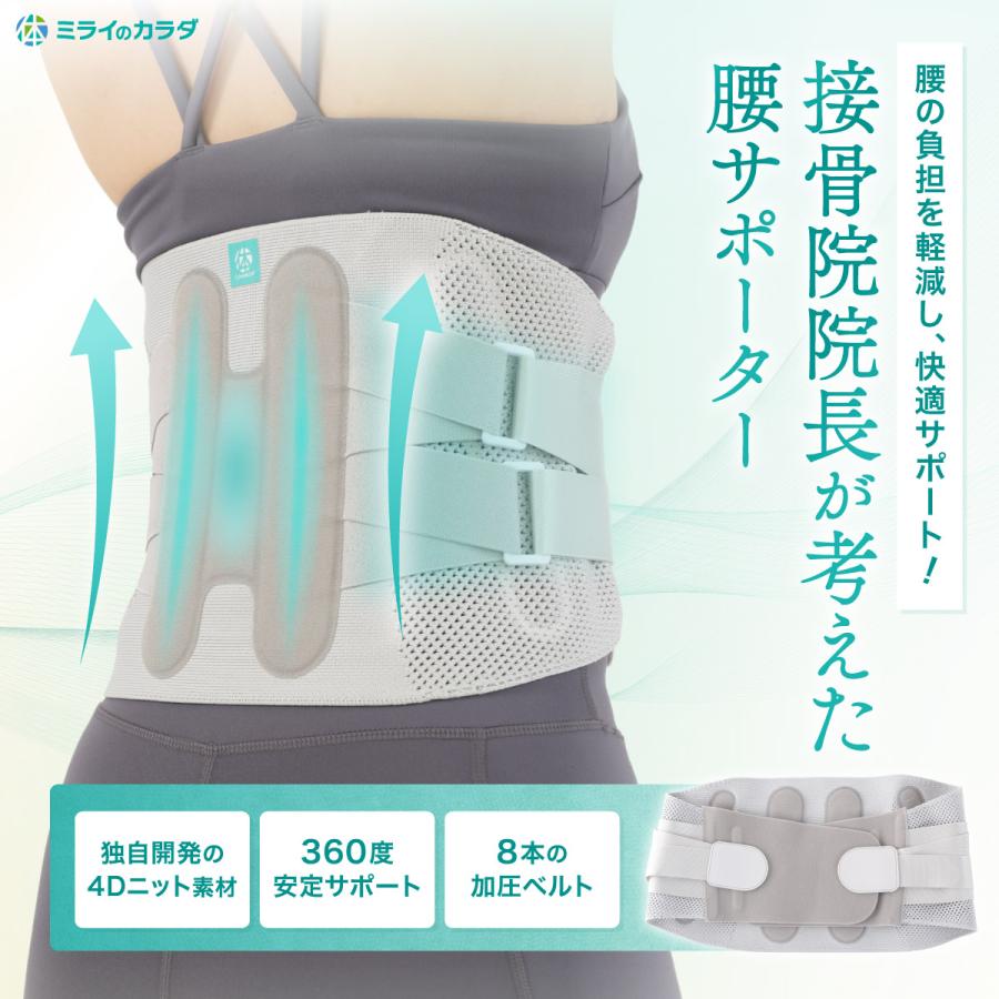 ミライのカラダ 接骨院院長監修 腰サポーター らく軽フィット 腰痛