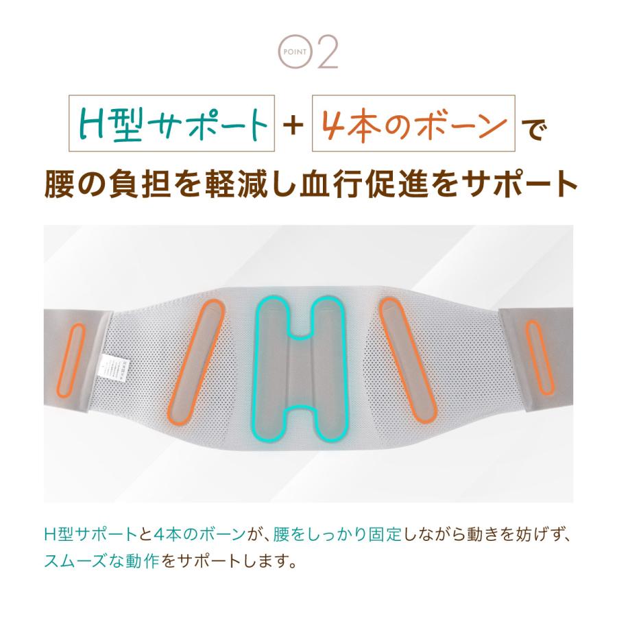 ミライのカラダ 接骨院院長監修 腰サポーター らく軽フィット 腰痛ベルト コルセット 軽量 服に響かない 男性 女性 爆買 |  | 04
