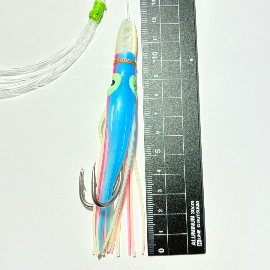 白蝶貝2面貼りカグラヘッドルアー・ブルーベース1個 鳥山漁具