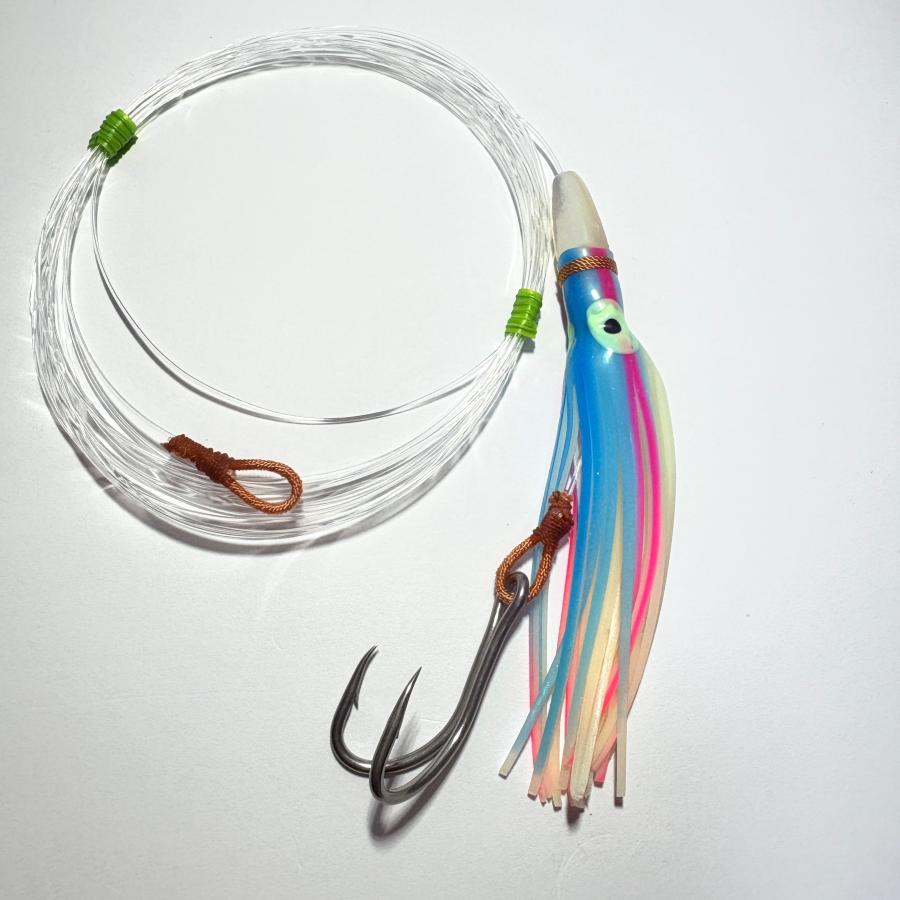 白蝶貝2面貼りカグラヘッドルアー・ブルーベース1個 鳥山漁具