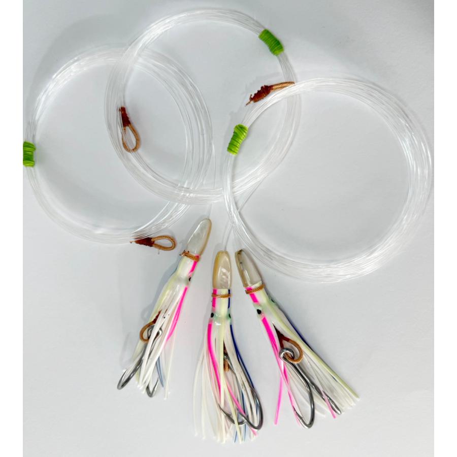 白蝶貝2面貼りカグラヘッドルアー・ホワイトベース3個 鳥山漁具