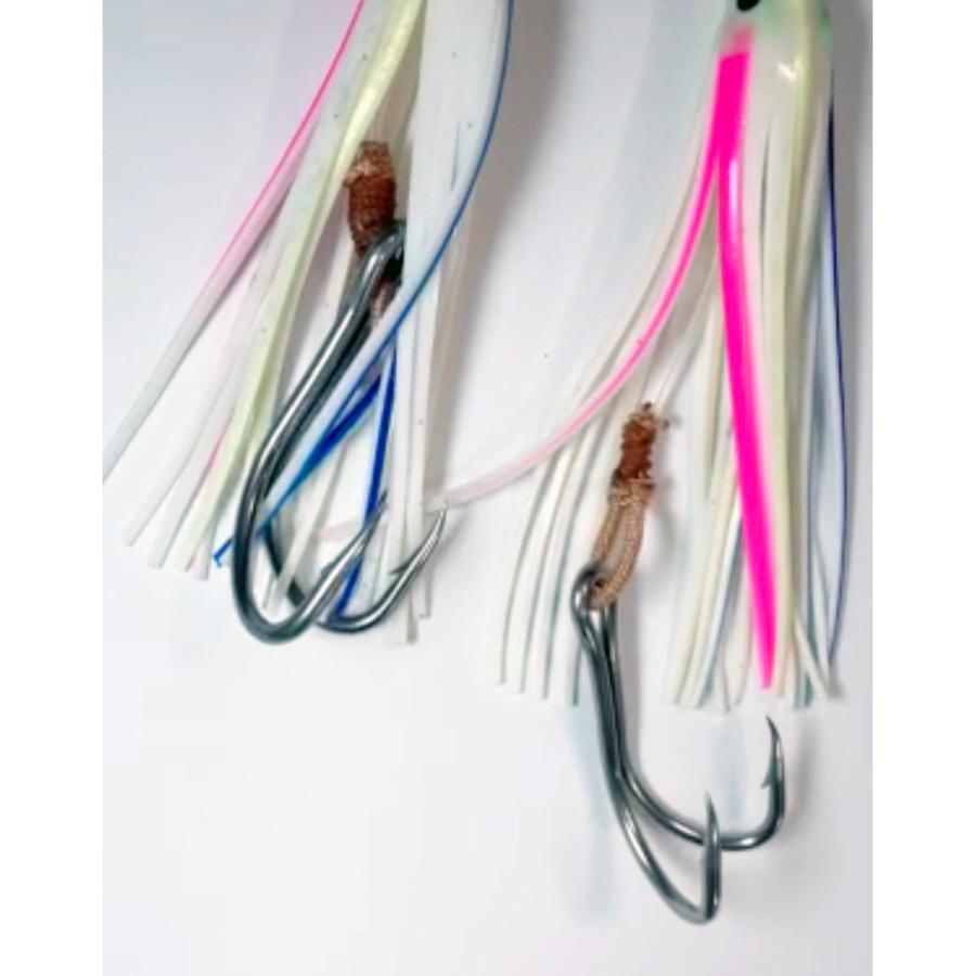 白蝶貝2面貼りカグラヘッドルアー・ホワイトベース3個 鳥山漁具