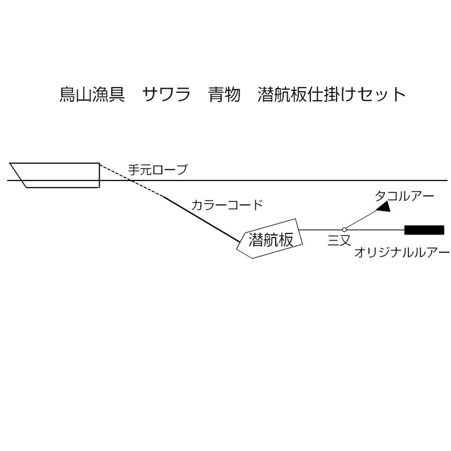 お歳暮 鳥山漁具 トローリング サワラ 青物 潜航板仕掛け７号 テンテンルアーセット 無料長期保証 Www Muslimaidusa Org