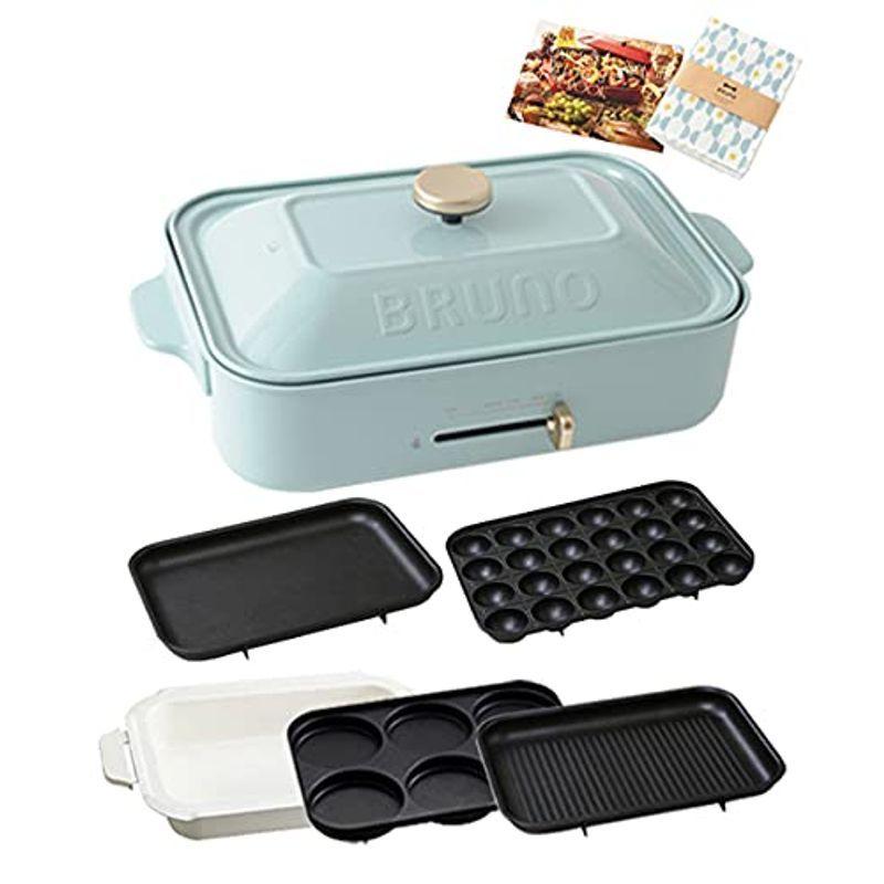 長期納期 たこ焼き 本体 セラミックコート鍋 平面 コンパクトホットプレート グリル グリル ブルーノ レシピブック プレート5種 ブルーノ マルチ マルチ Bruno ふ 超安い売れ筋no 1