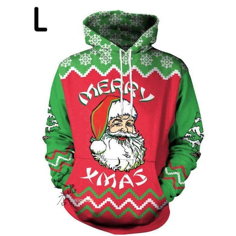 クリスマス衣装 サンタ クリスマスプレゼント 彼氏 彼女 パーカー キャラクター衣装 コスプレ メンズ レディース 長袖 面白い ペア フード付き 17超人気