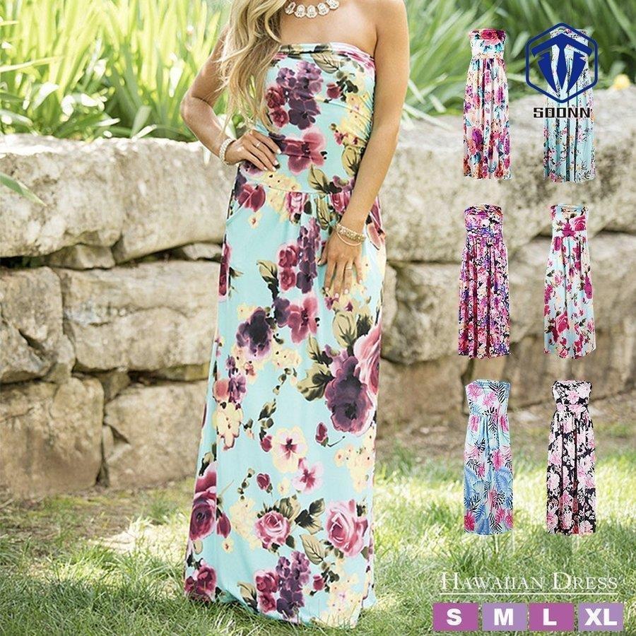 ハワイアンドレス フラドレス フラダンス ハワイアン ムームー ハワイムームー マキシワンピース ノースリーブ ロングドレス フラワープリント 花柄  :tor628-00750:tortemoショップ - 通販 - Yahoo!ショッピング