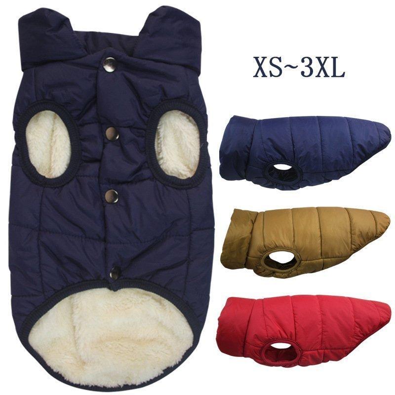 ドッグウェア 猫 ダウンジャケット犬 ジャケット ベスト ウェア ペット 迷彩 服 小型犬 中型犬 防寒であったか裏起毛シンプル無地ダウン風