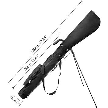 Rxakudedo 8-9本収納 ゴルフバック ゴルフクラブケース ゴルフ セルフスタンド クラブケース ＆大型ポケット付き 超軽量 大容量収納 筒型 