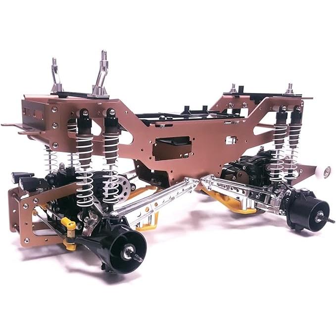 kingfly 超軽量アルミシャーシ タミヤ ブルヘッド/スーパークラッドバスター 4x4x4用 