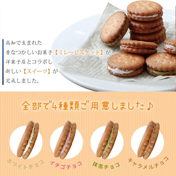 ミレーサンド【 ホワイト 】ビスケット クッキー クリームサンド ホワイトチョコ 焼き菓子 お菓子 スイーツ 個包装 小分け 父の日 ギフト お中元 お中元ギフト｜tosachinmi｜03