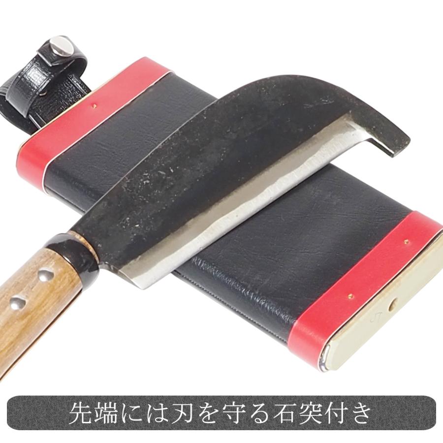 海老鉈 並型 石突き付 両刃 白紙 刃長14cm 柄長30cm 枝打ち 薪割