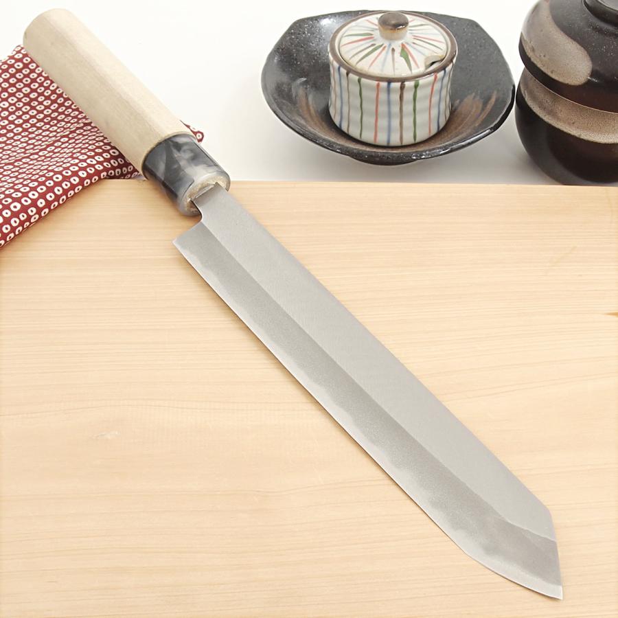 柳刃 焼きカツオ 刺身包丁 カツオ包丁 鰹包丁 両刃 青紙 21cm 磨き仕上げ 土佐打