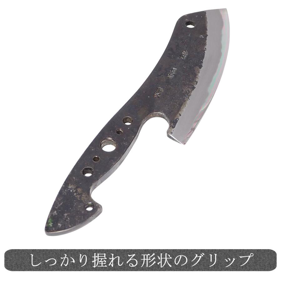 アウトドアナイフ ブッチャーナイフ 青紙 刃長17cm フルタング シース