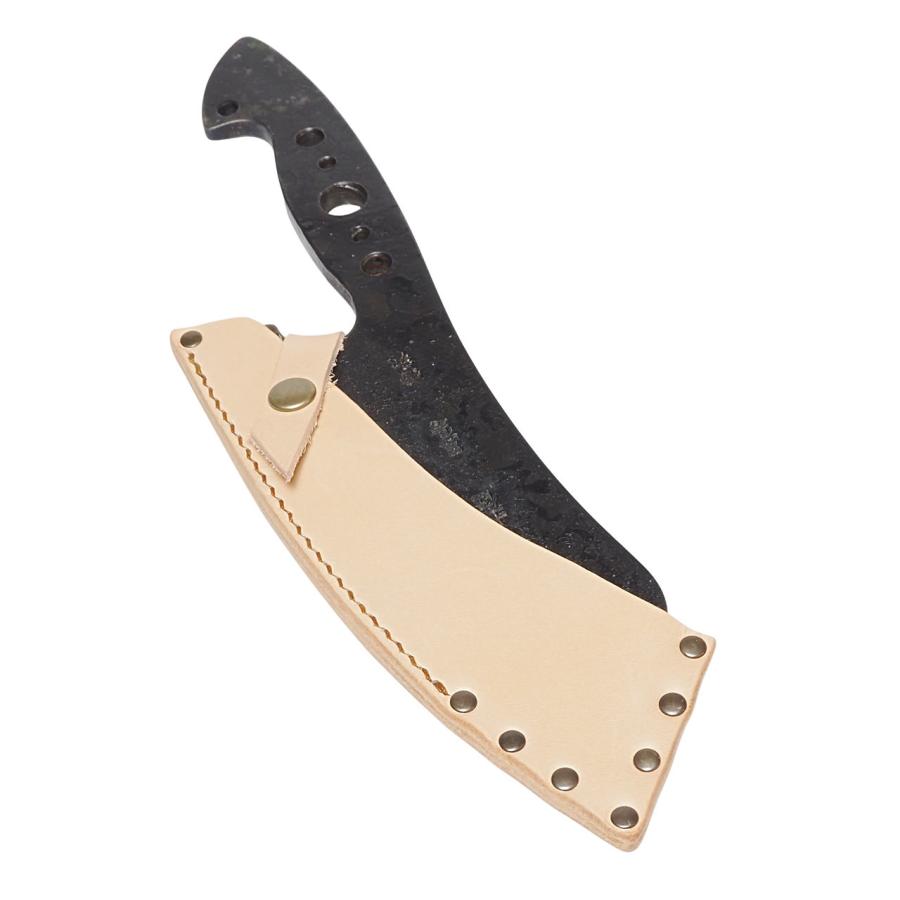 アウトドアナイフ ブッチャーナイフ 青紙 刃長17cm フルタング シース