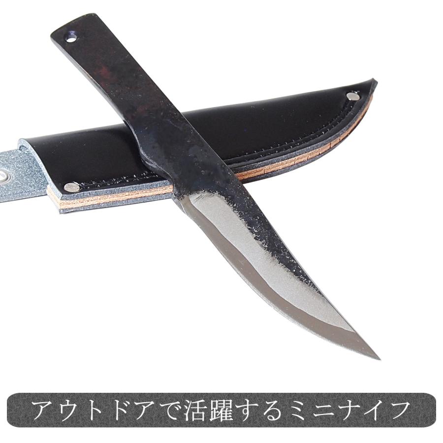 日本刀　残欠　ナイフ　⑨ 黒サビ加工　フルタング　釣り　フィッシング　アウトドア 池内刃物 アウトドア ナイフ サバイバル フルタングナイフ