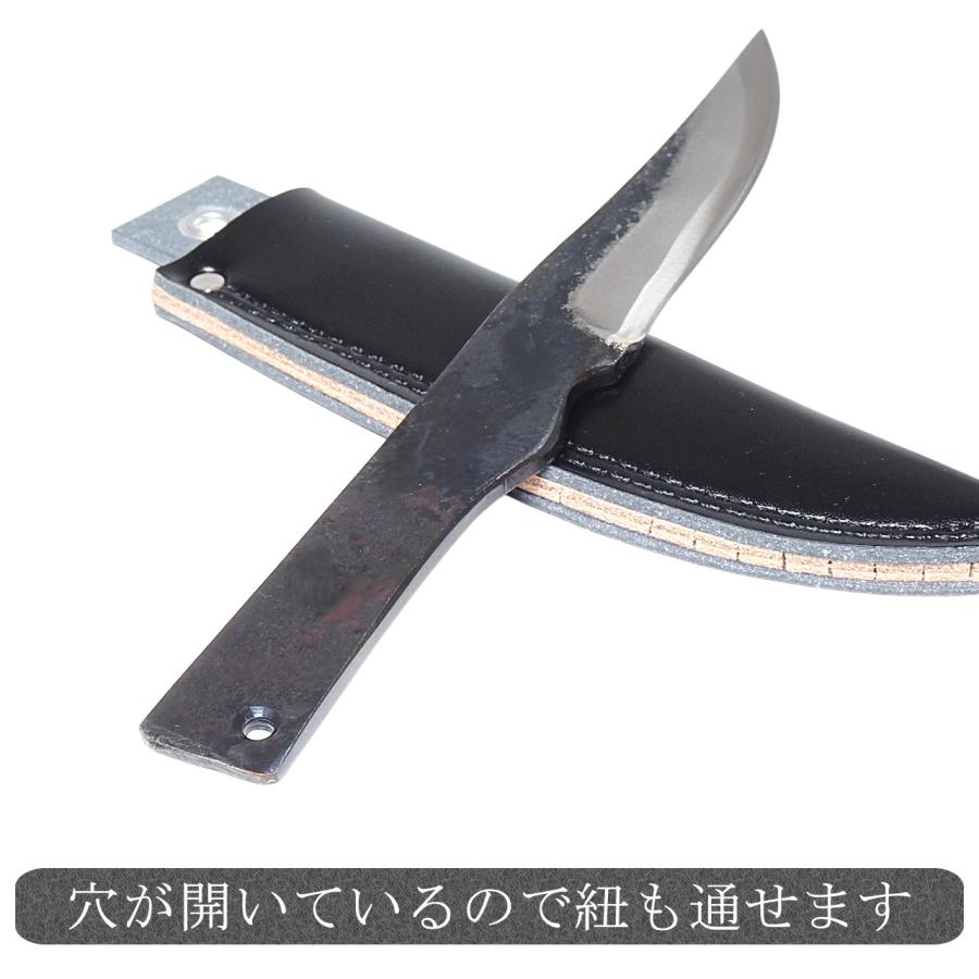 アウトドアナイフ 渓流型ミニナイフ 刃長9cm 青紙 切り出し