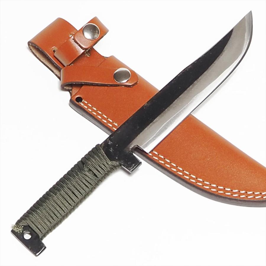 アウトドアナイフ ロープ巻き柄 刃長16cm 青紙 フルタング アウトドアナイフ ロープ巻き柄 刃長16cm 青紙 フルタング