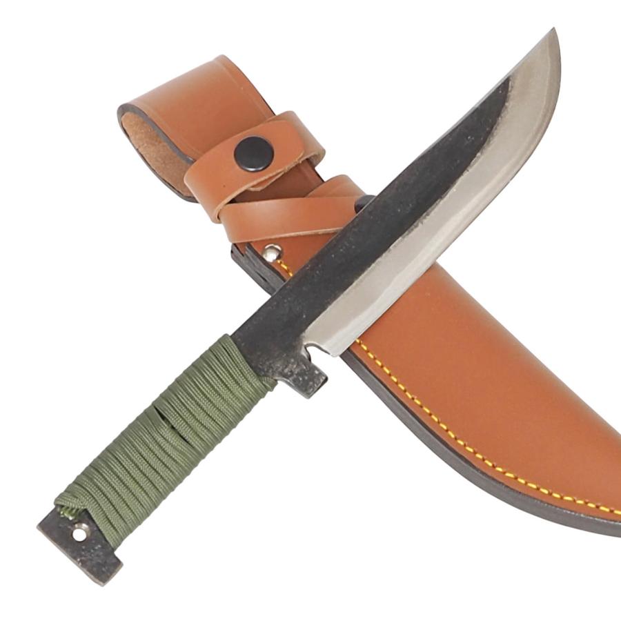 日本刀　残欠　ナイフ　フルタング　脇差　切先　キャンプ　アウトドア　釣り 釣り 日本刀の脇差を加工して作ったサバイバルナイフです キャンプ場