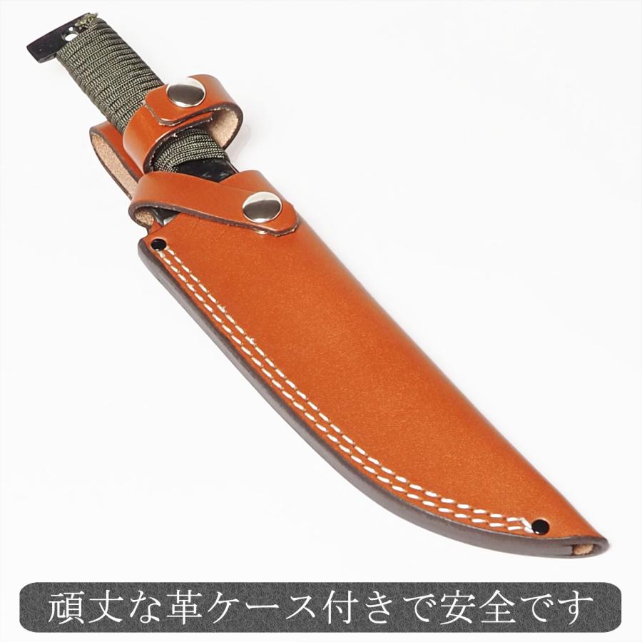 アウトドアナイフ ロープ巻き柄 刃長16cm 青紙 フルタング アウトドアナイフ ロープ巻き柄 刃長16cm 青紙 フルタング
