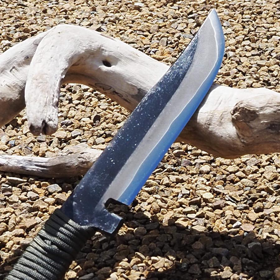 アウトドアナイフ ロープ巻き柄 刃長16cm 青紙 フルタング アウトドアナイフ ロープ巻き柄 刃長16cm 青紙 フルタング