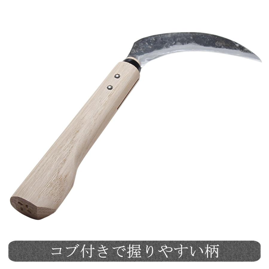 カマ 鎌 草取り くわ 園芸 畑 土いじり 庭 掃除 団地 草刈りカマ ガーデニングミニ鎌 青紙 12cm 雑草取り 草取り道具 園芸