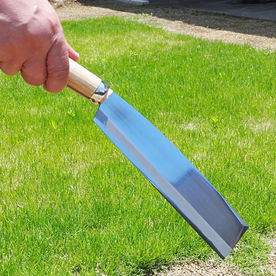 腰鉈 磨き仕上げ 両刃 白紙 刃長21cm 枝打ち 伐採 薪割り キャンプ アウトドア 防災 ケース付き 日本製 土佐打刃物 : 包丁,ナイフ ...
