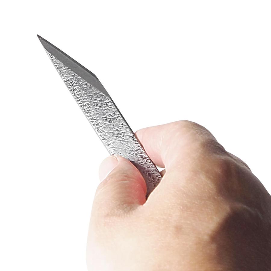 切り出し小刀 鎚目仕上げ 片刃 白鋼 木工 竹細工 家庭園芸 日曜大工