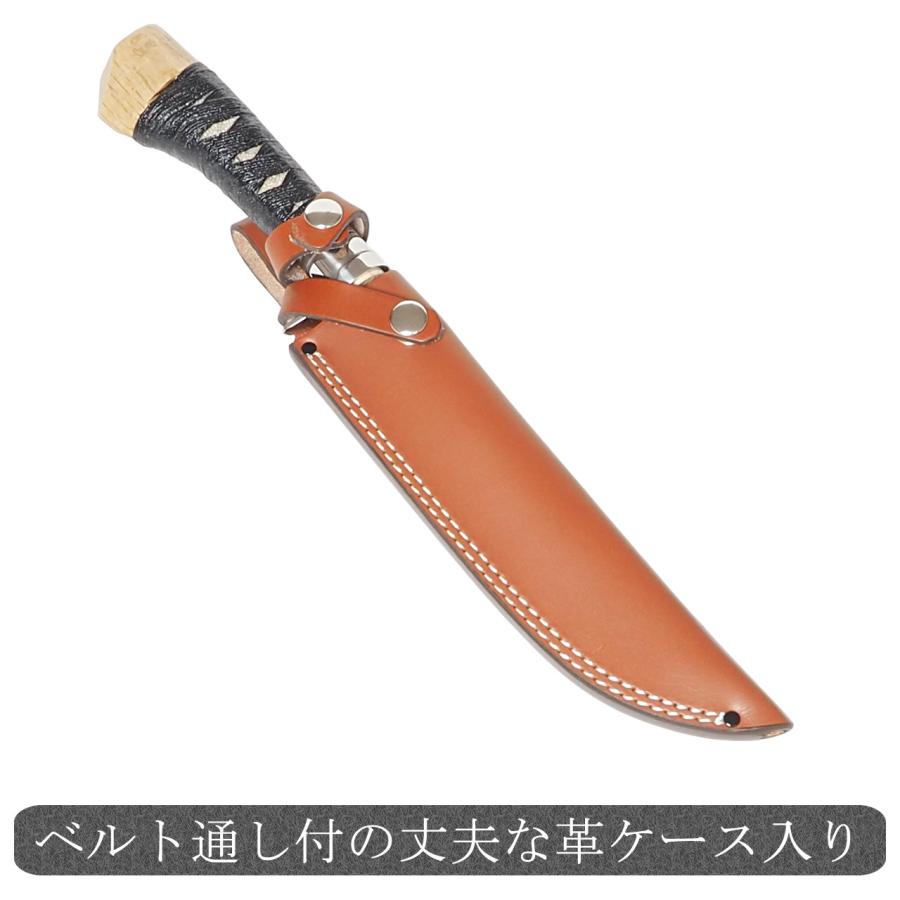 土佐剣鉈 黒打ち 糸巻き柄 24cm 青紙 和式ナイフ ハンティングナイフ