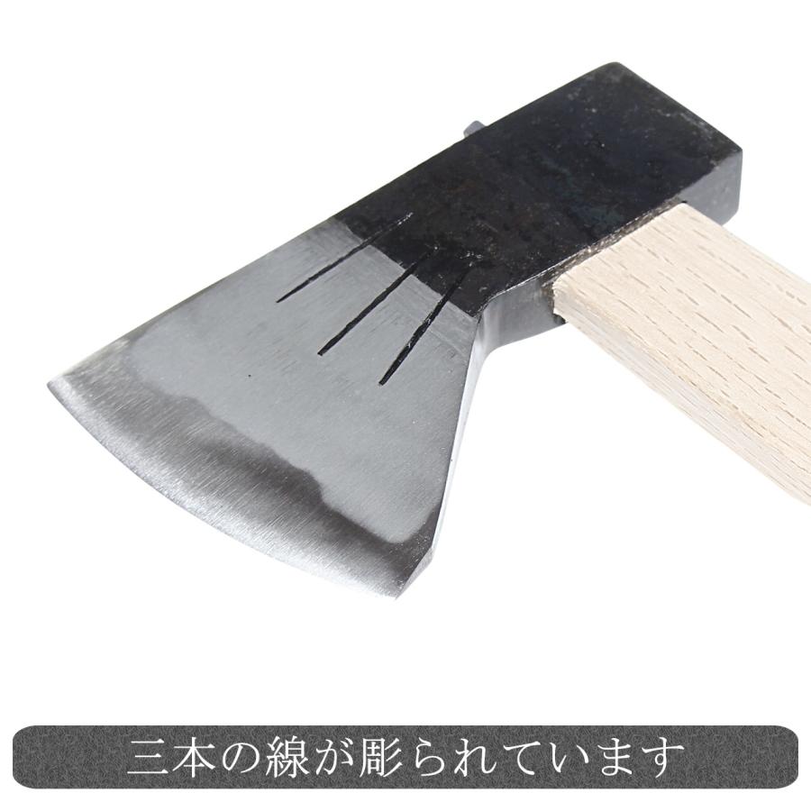 銀杏刃型斧 切斧 刃長9cm 片手斧 ハンドアックス 薪割り キャンプ アウトドア ケース付き 日本製 土佐打刃物の画像