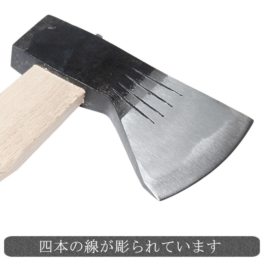 銀杏刃型斧 切斧 刃長9cm 片手斧 ハンドアックス 薪割り キャンプ アウトドア ケース付き 日本製 土佐打刃物の画像