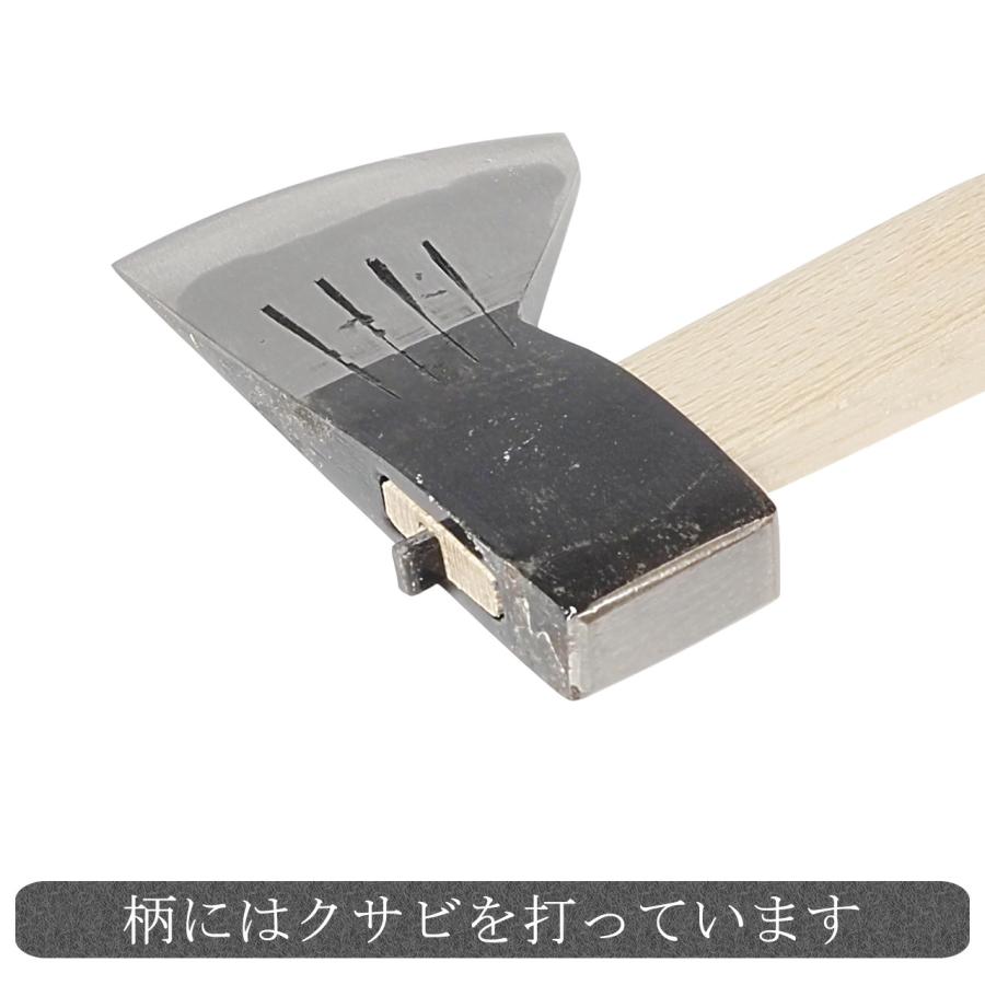銀杏刃型斧 切斧 刃長9cm 片手斧 ハンドアックス 薪割り キャンプ アウトドア ケース付き 日本製 土佐打刃物の画像