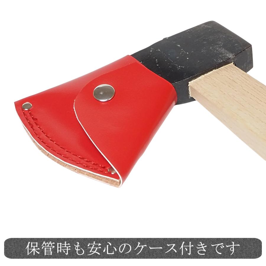 銀杏刃型斧 切斧 刃長9cm 片手斧 ハンドアックス 薪割り キャンプ アウトドア ケース付き 日本製 土佐打刃物の画像