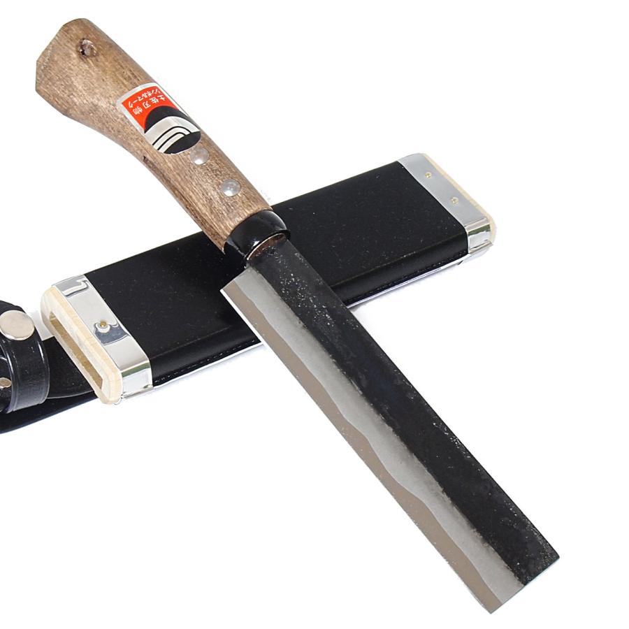 竹割り鉈 白紙 刃長15cm 両刃 ケース付 腰鉈 枝打ち 伐採 薪割り キャンプ アウトドア 日本製 土佐打刃物