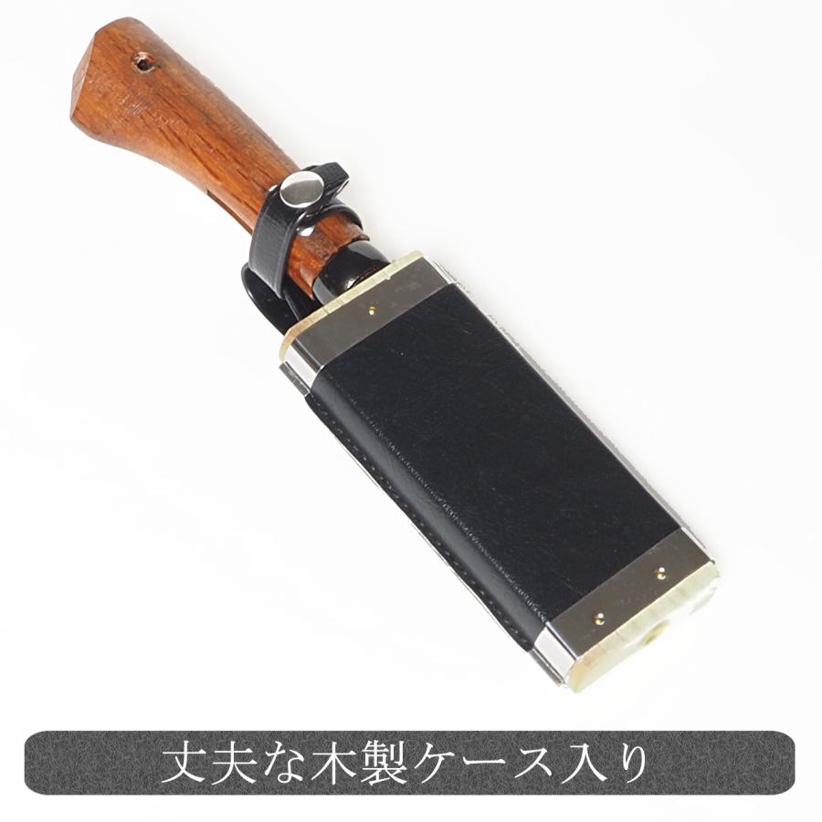 竹割り鉈 白紙 刃長10cm 両刃 ケース付 腰鉈 枝打ち 伐採 薪割り