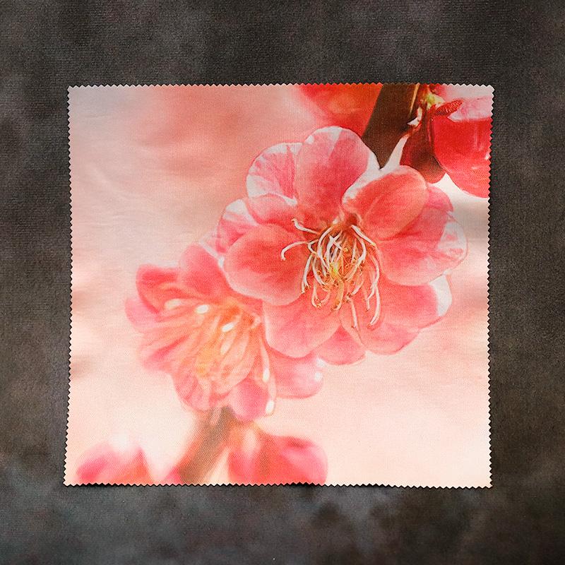 【梅の花 桃】クリーニングクロス・メガネ拭き | 