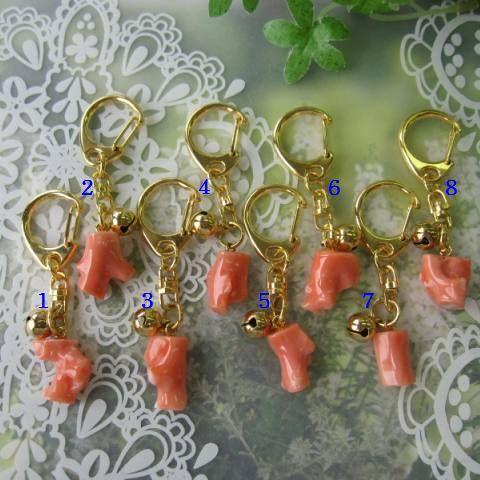 ピンク珊瑚枝のキーホルダー /小物/アクセサリー/お守り /『宝石サンゴ