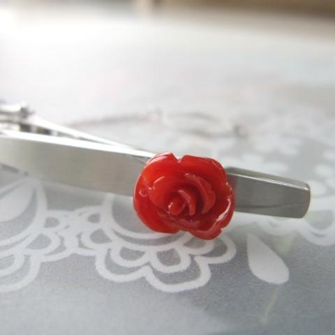 贈る結婚祝い 紳士のお洒落アイテムプレゼントにオススメ 高知産血赤サンゴ薔薇のタイピン ネクタイピン タイバー メンズアイテム 宝石珊瑚 メンズアクセサリー Scrumrio Com