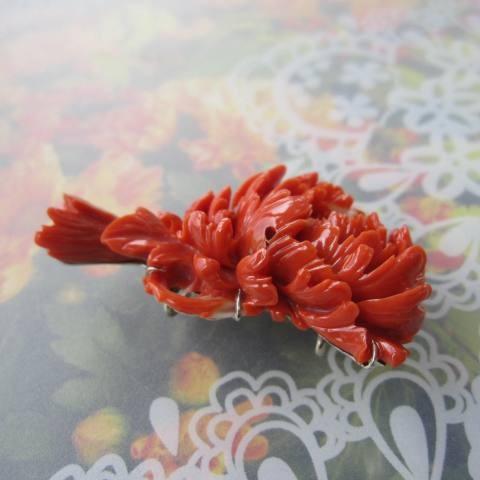 豪華】桃珊瑚牡丹の花の帯留め/帯留/着物/和装小物『宝石サンゴ 豪華】桃珊瑚牡丹の花の帯留め/帯留/着物/和装小物『宝石サンゴ