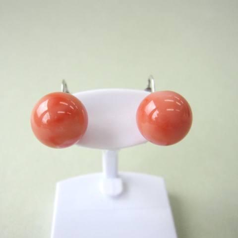 ピンク珊瑚丸玉のイヤリング 10 2ミリ K14wgネジ バネ 宝石サンゴ 30pea 72y 珊瑚職人館ー土佐 通販 Yahoo ショッピング