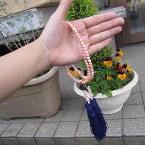 【メール便】 ピンク珊瑚の数珠（念珠）（真言宗）・二輪/（約5.7ミリ）/『宝石サンゴ』 【P1920958633】(12012円)