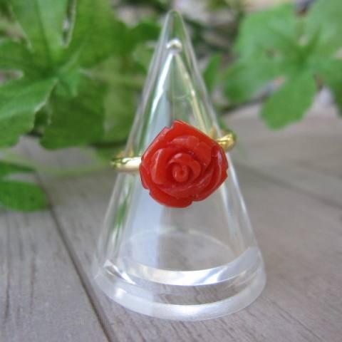 高知産赤珊瑚の美しい薔薇の花のフリーリング 10ミリ 指輪 宝石サンゴ R2br50 58y 珊瑚職人館ー土佐 通販 Yahoo ショッピング