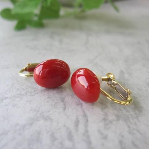 絶対一番安い 珊瑚 イヤリング K18 イヤリング Cohfh Org