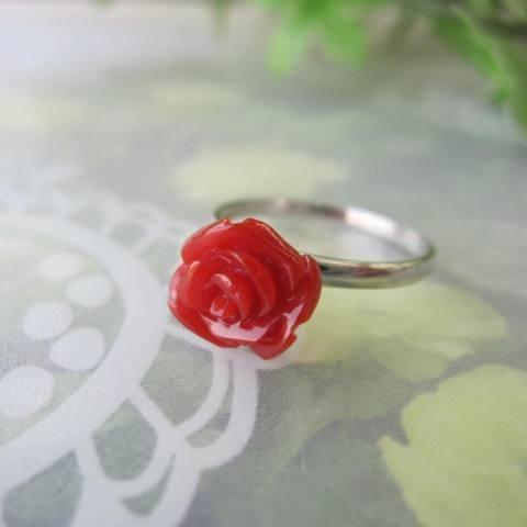 高知産血赤珊瑚の美しい薔薇の花の指輪 9 4 10 3ミリ リング K18wg 宝石サンゴ R2gbr50 77yf 珊瑚職人館ー土佐 通販 Yahoo ショッピング