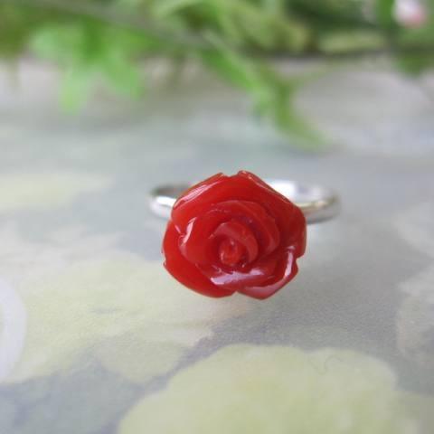 高知産血赤珊瑚の美しい薔薇の花の指輪 9 4 10 3ミリ リング K18wg 宝石サンゴ R2gbr50 77yf 珊瑚職人館ー土佐 通販 Yahoo ショッピング
